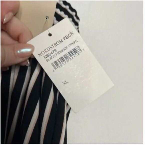 14th & Union Black Pioneer Pinstripe Tapered Leg Tie Waist Pants - Picture 7 of 8